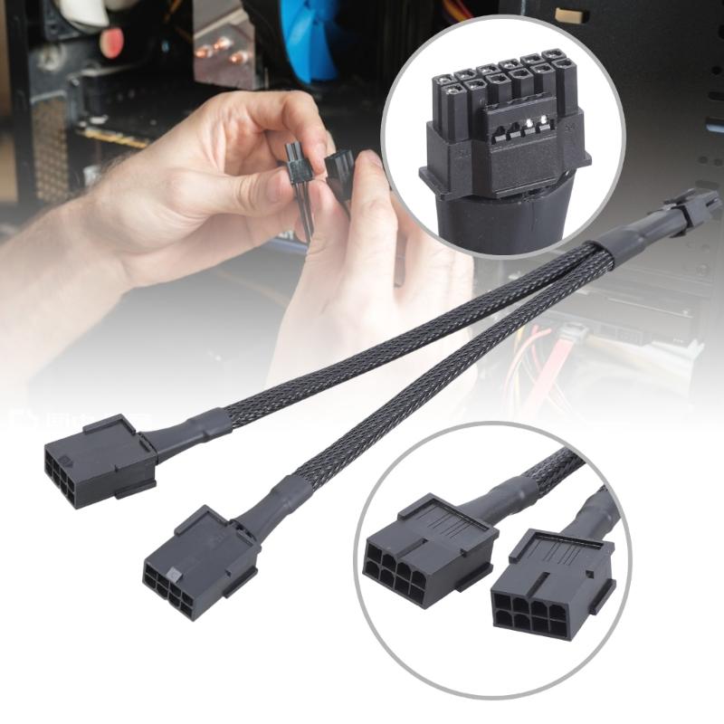 Double 8Pin Female To 12+4Pin Male Adapter Cable for RTX40 Series Stable To Motherboards  Power Transfer Flexible