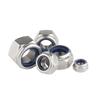 304 Stainless Steel M4 Nylon Hex Lock Nuts
