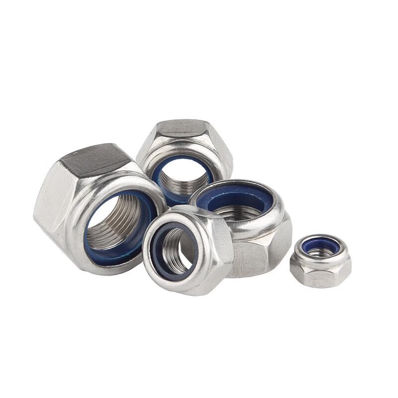 304 Stainless Steel M4 Nylon Hex Lock Nuts