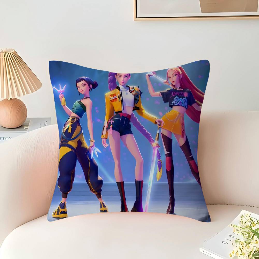 KPop Dämonenjäger Kissenbezug Cartoon Geschenk Kissenbezug Schlafzimmer Zuhause Sofa Stuhl Sitz Dekor Kissenbezug