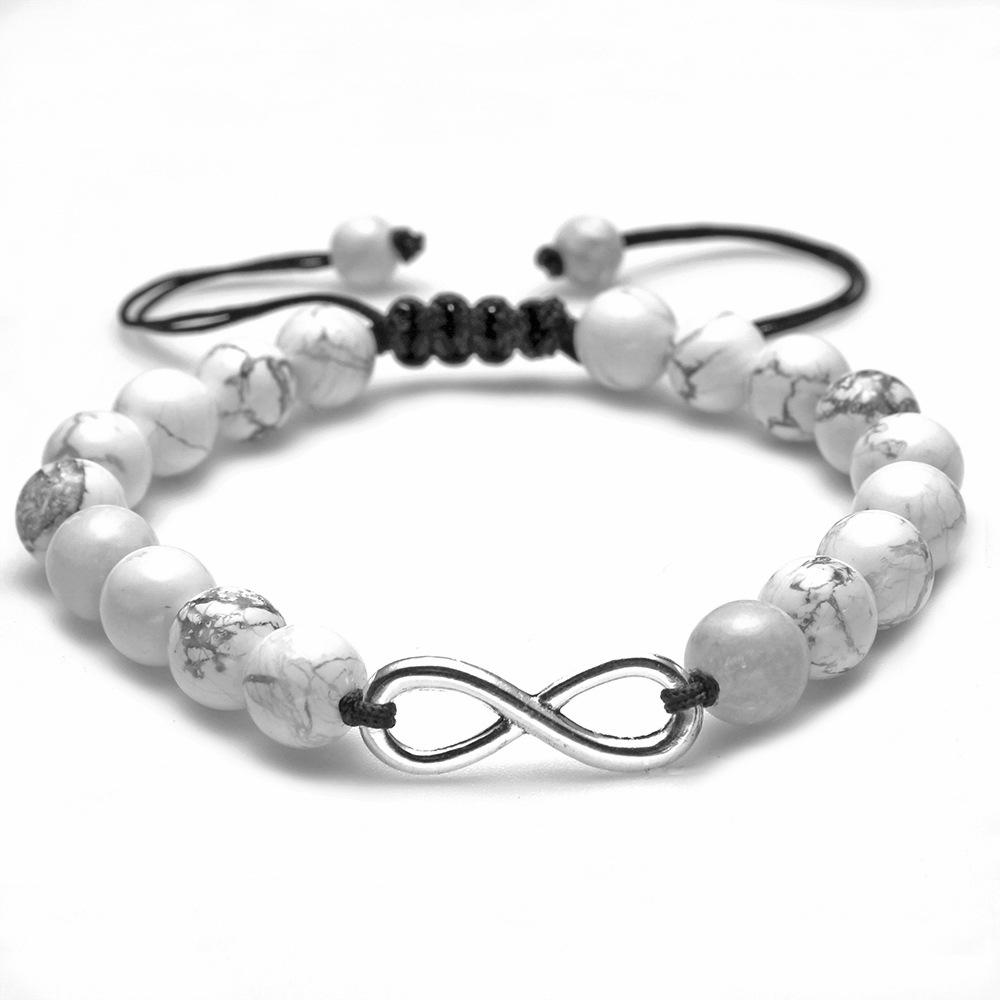 2019 Volcanic Stone Beads Woven 8-Character Couple Bracelet