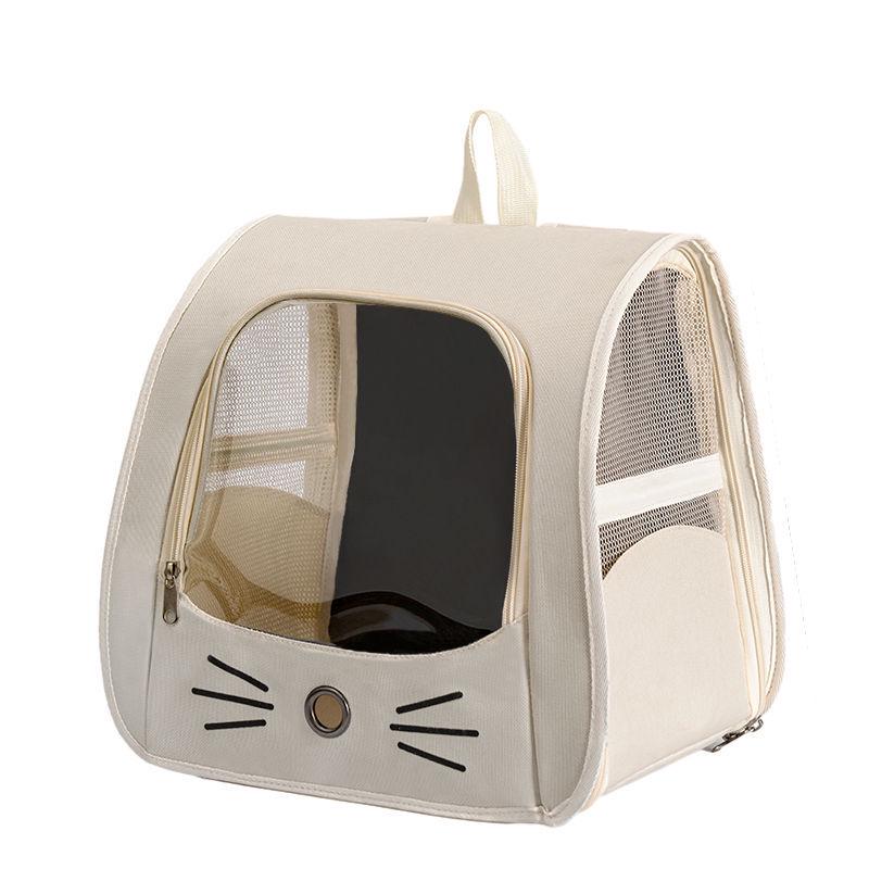 Travel Cat Backpack: Multifunctional, Foldable, Soothing, Anti-Scratch Double Shoulder Bag with Pet Compartment
