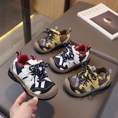 2025 Retro Kids' Sneakers: Breathable Leather for Boys' Hiking & Girls' Running