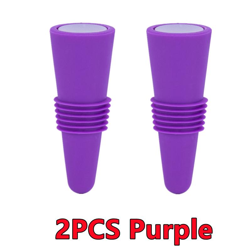 New 6/2/1PC Silicone Wine Bottle Stopper Set Whiskey Leak Proof Beer Champagne Bottle Cap Closer Wine Cork Lid Bar Accessories