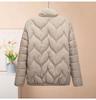 Winter Women's Plus Size Padded Jacket Slim Fit  Stand-up Collar Short Thin Padded Coat