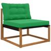 Outdoor Sofa Cushion 2 Pcs Green Polyester