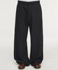 SIGNATURE Multi-Tuck Wide Slacks [Black Stripe]