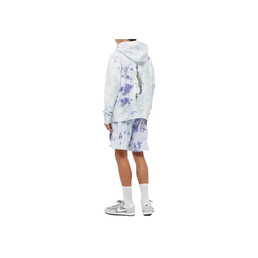 Jordan Sport DNA Kangaroo Pocket Tie-Dye Logo Hoodie Men hoodies Gray Purple DM1410-366