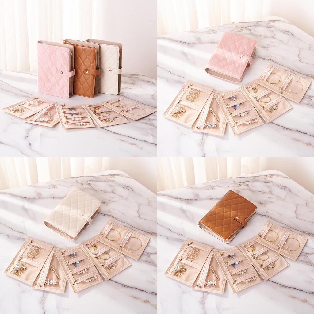 Elegant Leather Jewelry Book With Compact Size For Travel And Home Use