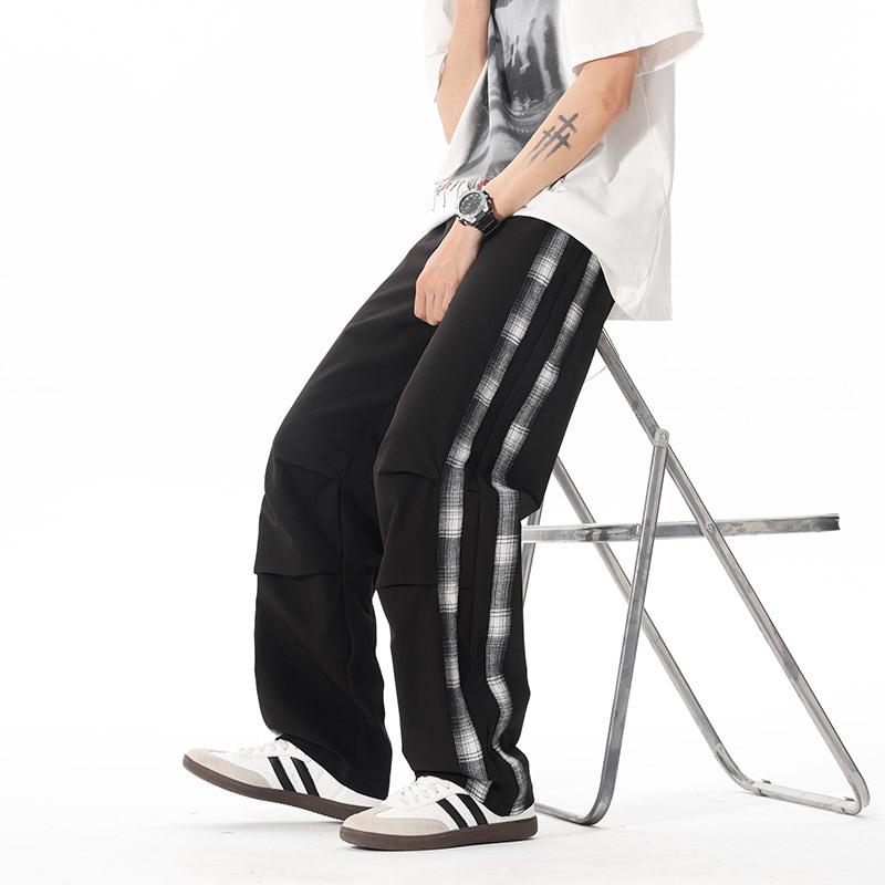 

Pants men s spring and summer new casual pants men s loose and versatile sweatpants drape wide-leg pants straight trousers S