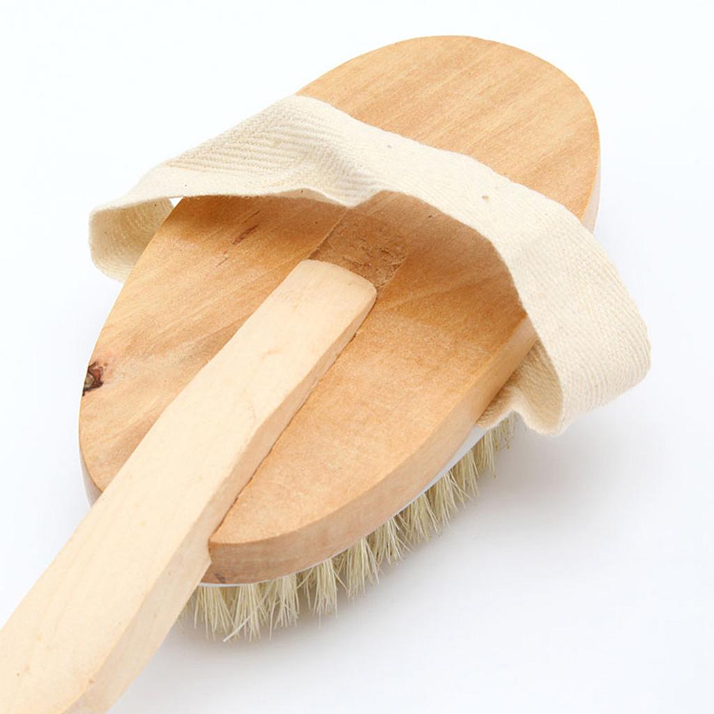 Bath Body Brush Back Scrubber with Comfy Bristle Long Handle Gentle Body Massager Wet or Dry Brushing Back Scrubber for