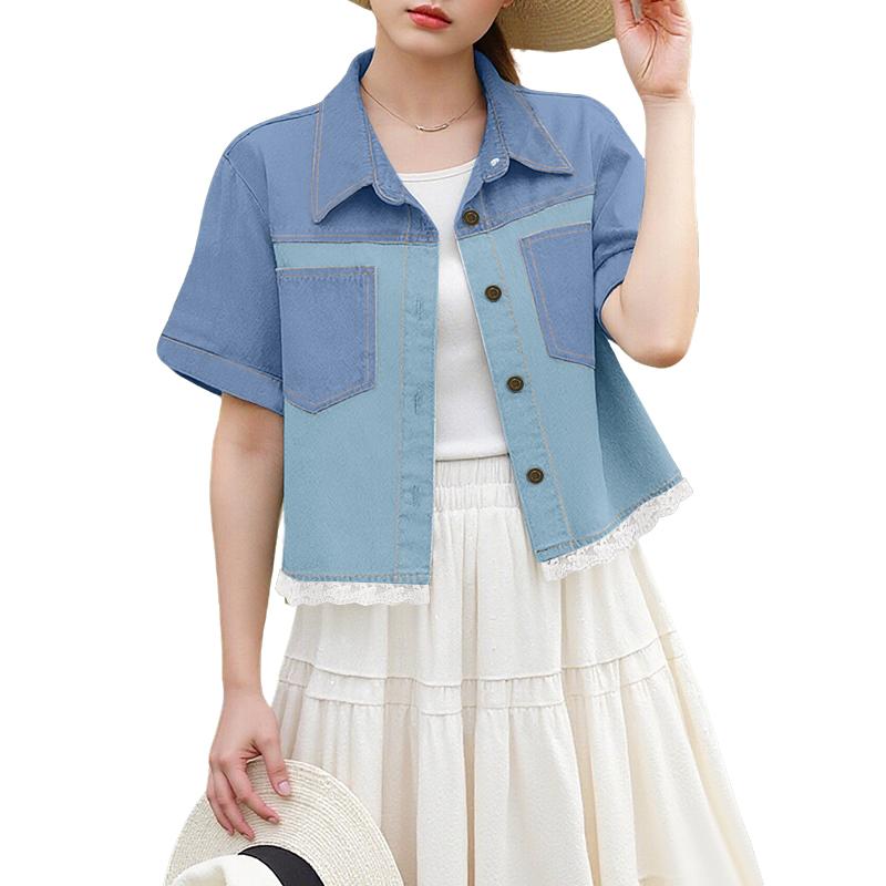 ZANZEA Women Turn Down Collar Summer Casual Short Sleeve Blouse