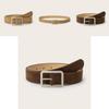 Simple Solid Color Silver Square Buckle Decorative Suede Women Casual Belt For Fashion Women