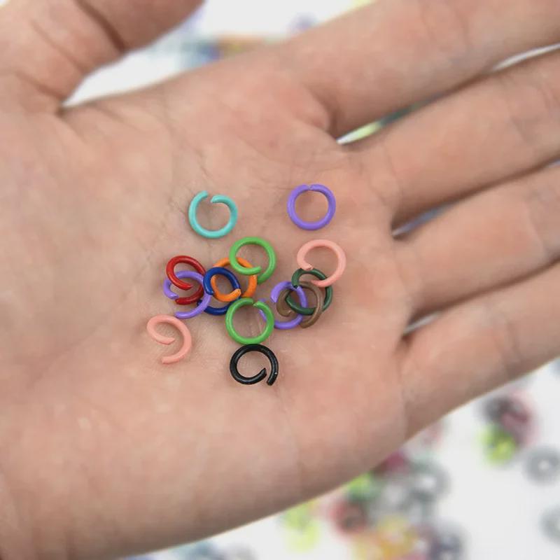 Breloc cu inel de fier colorat pentru bijuterii și brățări DIY