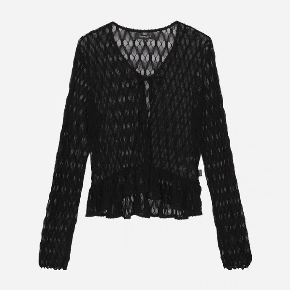 Thursday Island Sheer Open Blouse T256mbl138w black (BK)/S