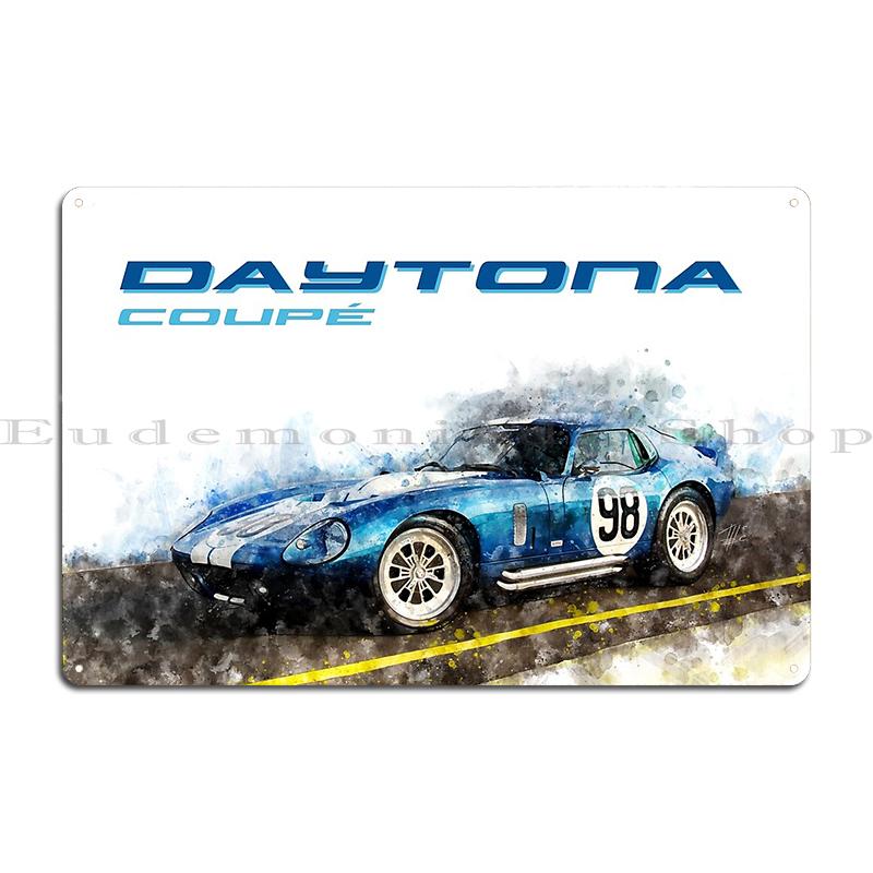 Shelby Cobra Daytona Coupe Vintage Metal Plaque Wall Mural Poster Customize Party Tin Sign Poster