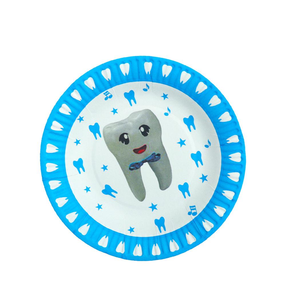 Blue Teeth Birthday Party Supplies Disposable Tableware Paper Plates Paper Cups Paper Towels Girls Birthday Party Decorations Styling