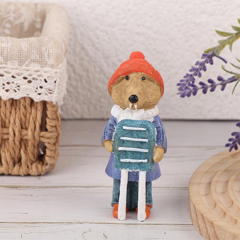 

Забавная кукла-фигурка группы, смола, выдры, крыса, миниатюрная скульптура, настольные украшения для домашнего декора, подарок