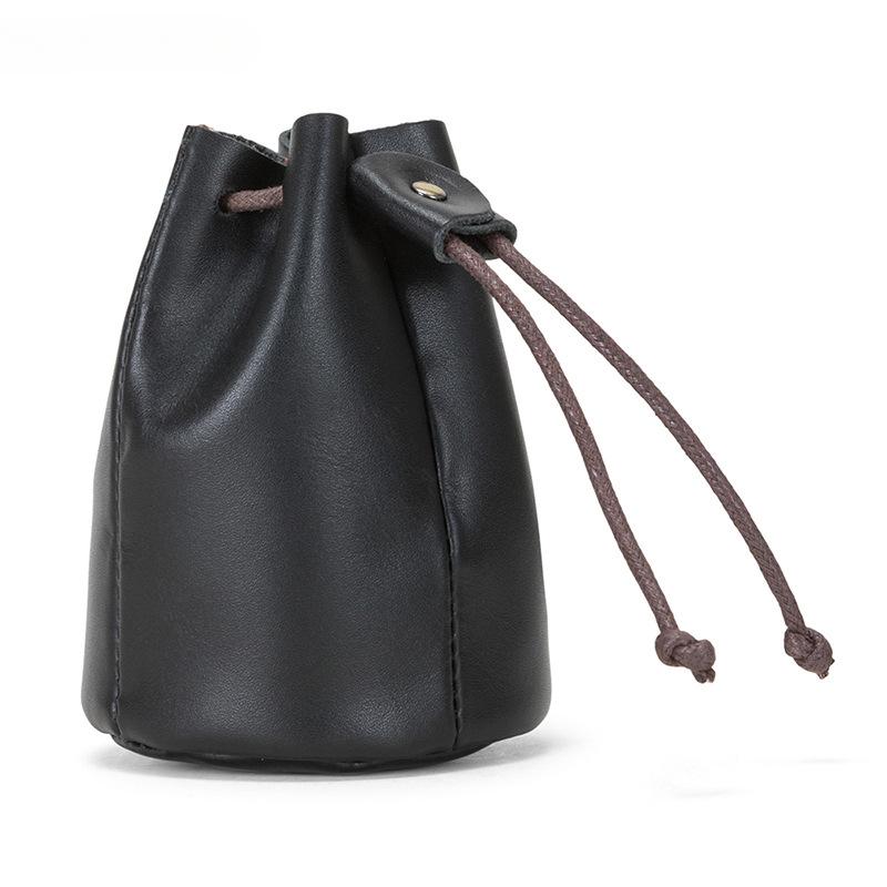 Malá peněženka Mini Malá taštička Stahovací šňůrka Sáček na drobné Peněženka Pravá kůže Mini peněženka na mince