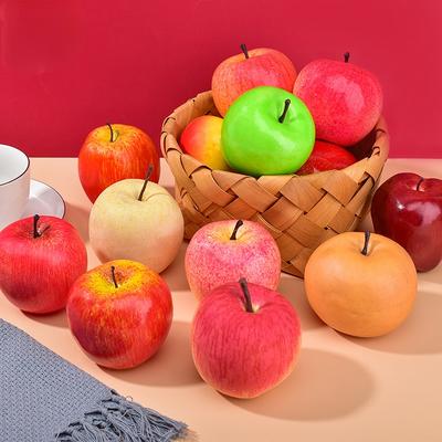 2025 Yeni Simülasyon Yapay Meyve Plastik Sahte Meyve Elma Mavi Kırmızı Elma Mutfak Dekorasyonu Düğün Partisi Dekorasyonu