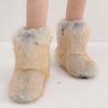 Women's Faux Fur Boots Furry Y2k Winter Snow Booties Fluffy Warm Short Mid-Calf Boots With Fur Lined Outdoor Anti-Slip Ankle Boot Shoes for Women