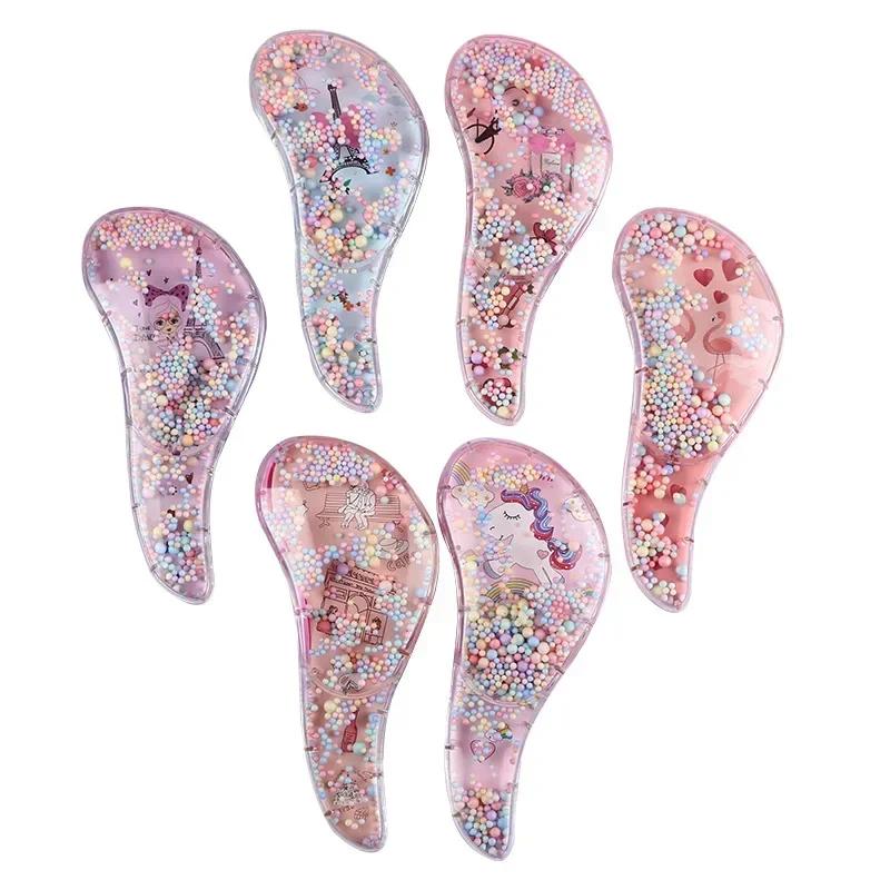 Kids Hair Brush  Anti-knot Massage Hair Comb Cartoon Children Cute Hairdressing Comb Small TT Hair Care Comb