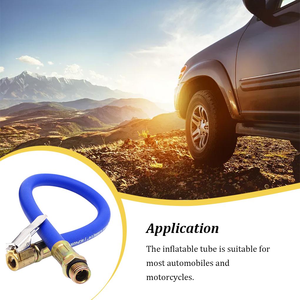 Car Tire Air Inflator Hose Inflatable Pump Extension Tube Adapter Twist Tyre Air Connection Locking Air Chuck Bike Motorcycle