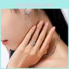 Elegant Cold Aesthetic Chain Zircon Ring For Women Unique Fashion Statement Piece