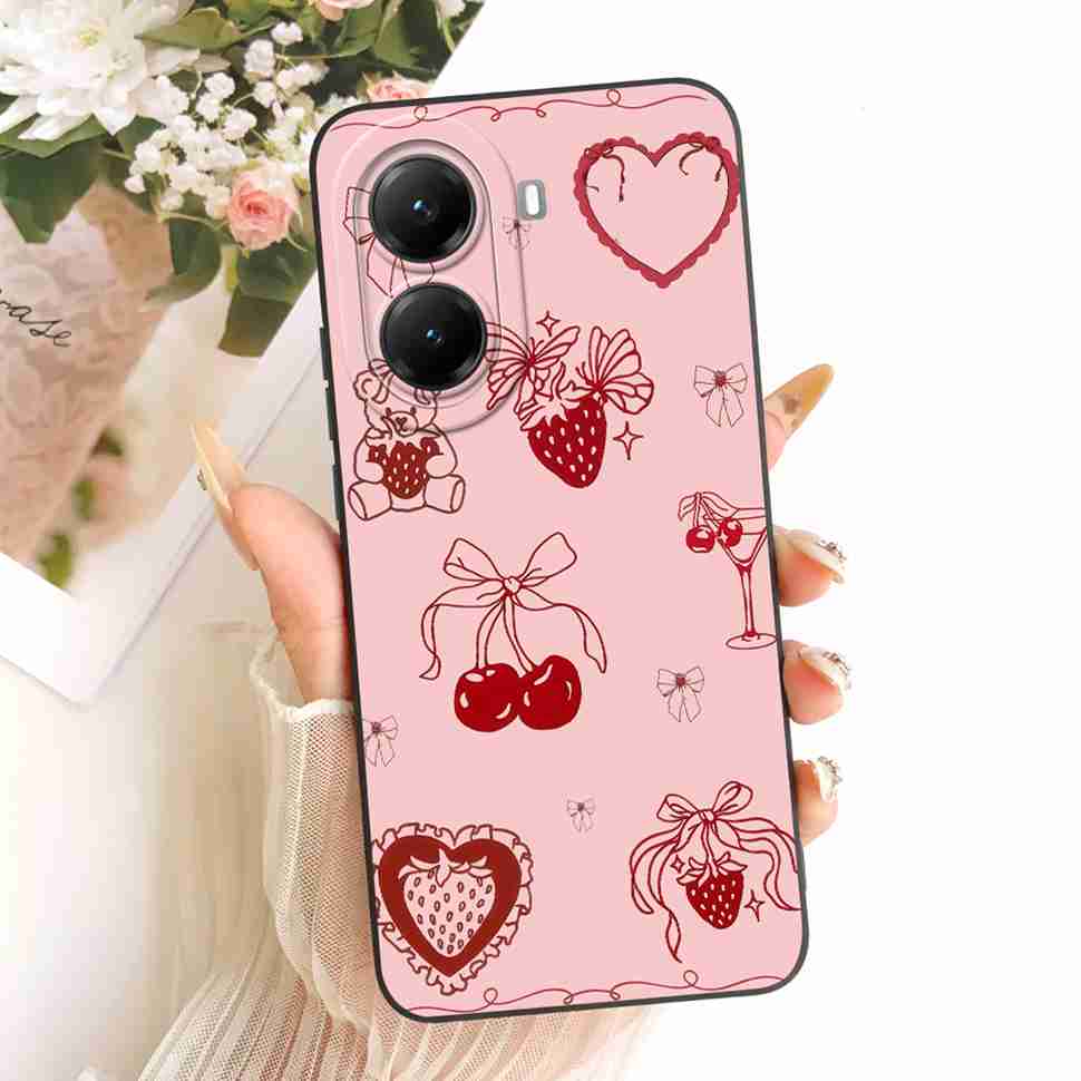 Butterfly Cherry For Xiaomi POCO X 7 x7 Pro 5G Case Clear Soft Bumper Protection Silicon Cover Capas For POCO X7 Pro