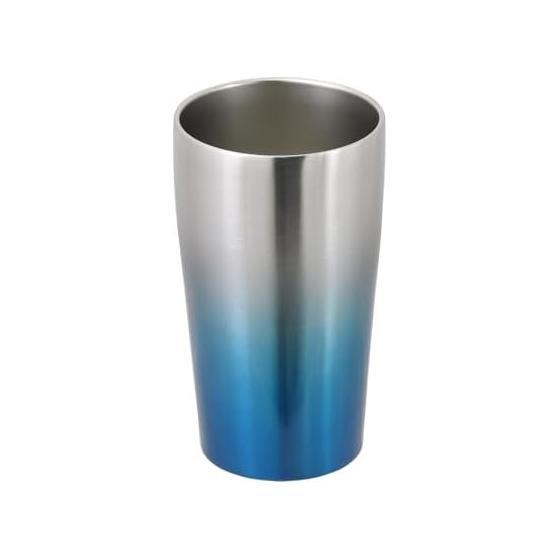 

Pearl Metal Термокухоль з вакуумною ізоляцією 420 мл Збереження тепла Запобігання утворенню конденсату Холодостійка Чашка з нержавіючої сталі Сатин x Синій Вінтажний Бар HC-318