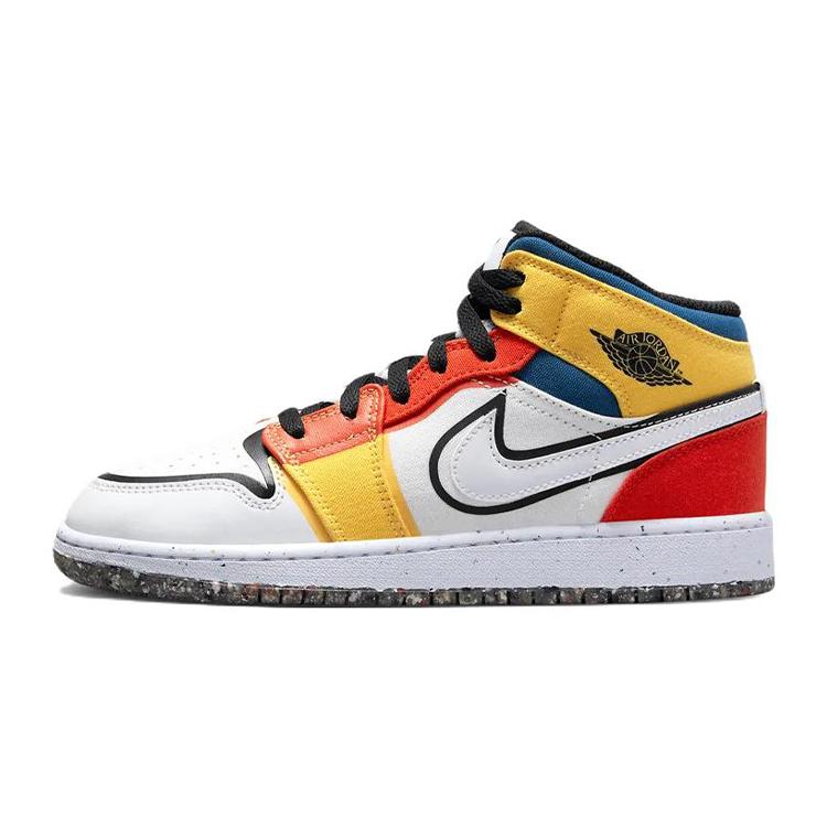 

Новые Jordan 1 Mid Разноцветные парусиновые GS DV1316-100 35.5
