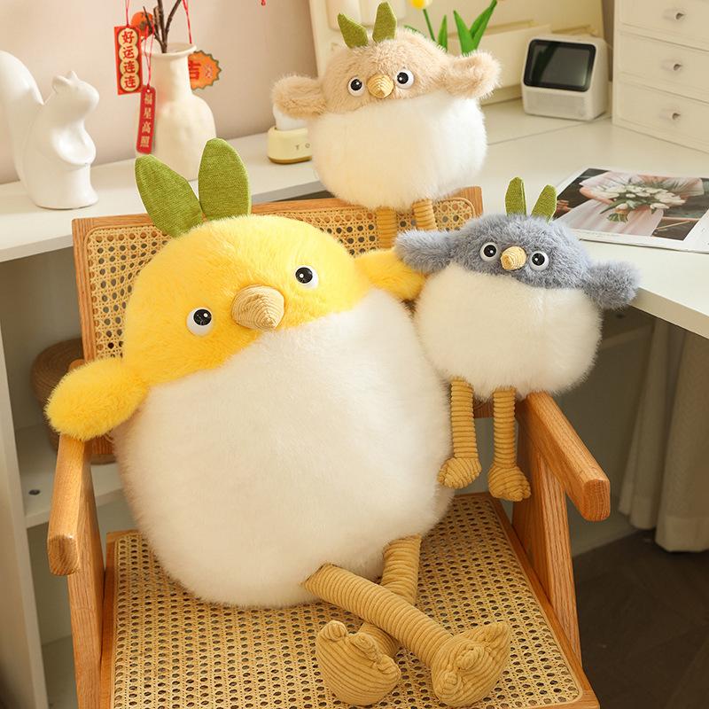 Cartoon Cute Little Yellow Duck Plush Toy Doll Cute Little Animal Big Scissors Machine Doll Birthday Gift