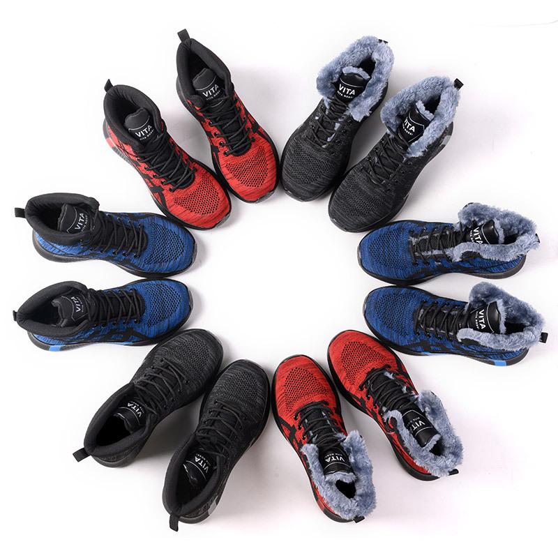 Fashion Steel Toe Work Safety Boots Men Indestructible Boots Punctu-proof Safety Shoes Men Work Sneakers Lightweight Security Work Shoes