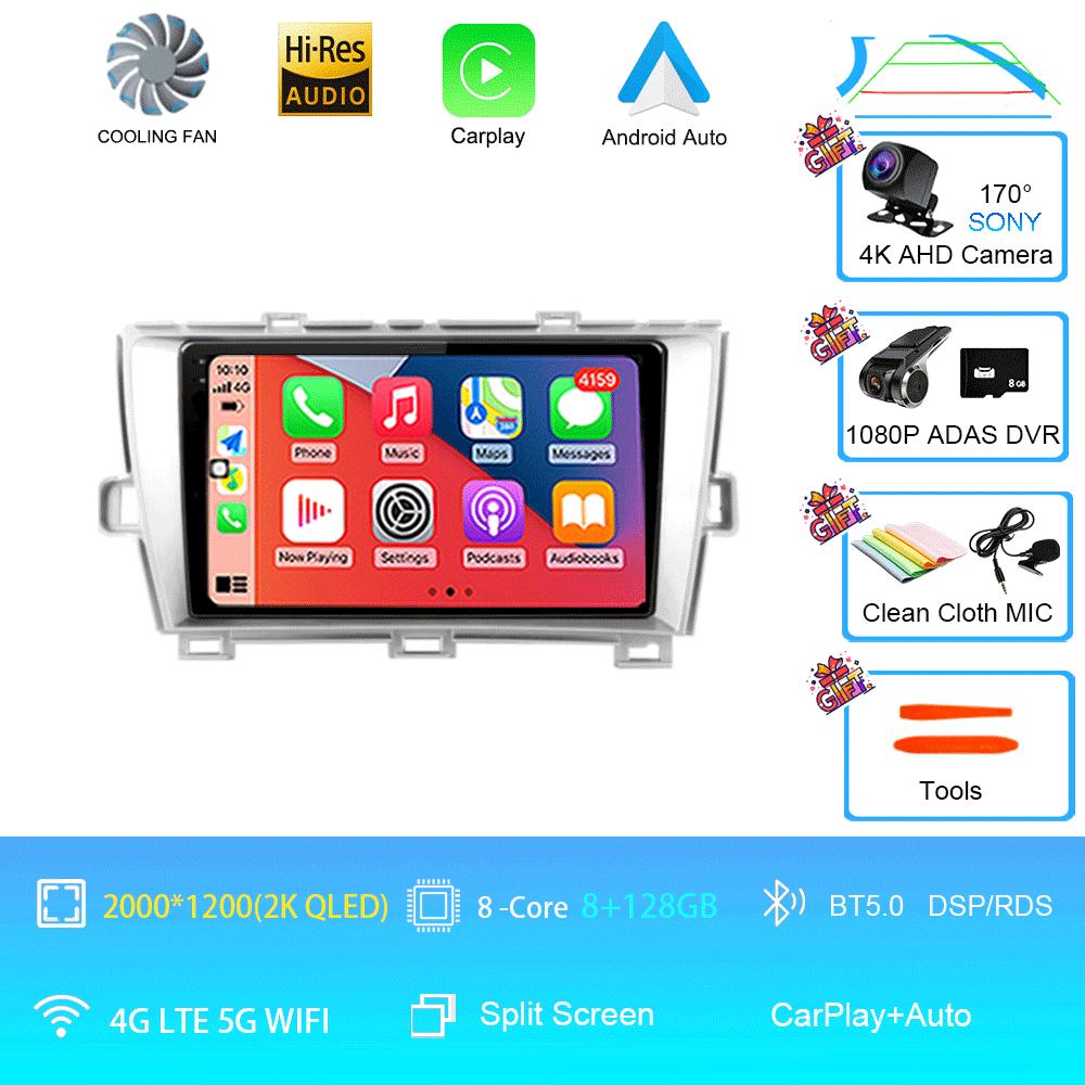 Car Radio Android 14 For Toyota Prius XW30 30 2009-2015 LHD Multimedia Video Player Navigation Stereo GPS 360 Camera No 2 Din 9”