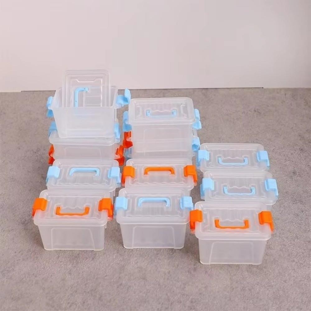 5Pcs Clear Toolbox Model Plastic Dollhouse Handheld Box Dollhouse Storage Box Decoration Props