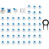 Set of 45 62 70 PC 3pin Tactile Mechanical Keyboard Switches with Transparent Blue Housing for RGB Mechanical Keyboard Upgrades