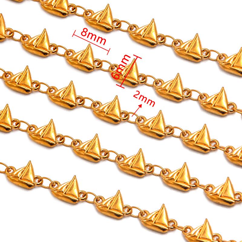 18K Gold Plated Stainless Steel Heart, Butterfly, Four-Leaf Clover, Shell Chain Bracelet/Necklace, 50cm.