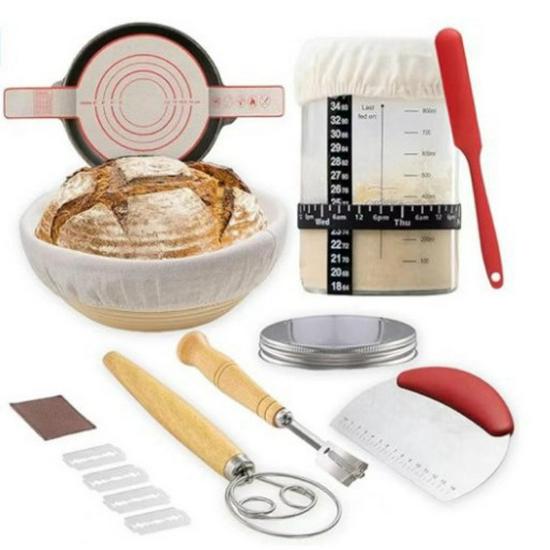 Natural Rattan Bread Proofing Baskets Set - Round & Oval Fermentation Tools
