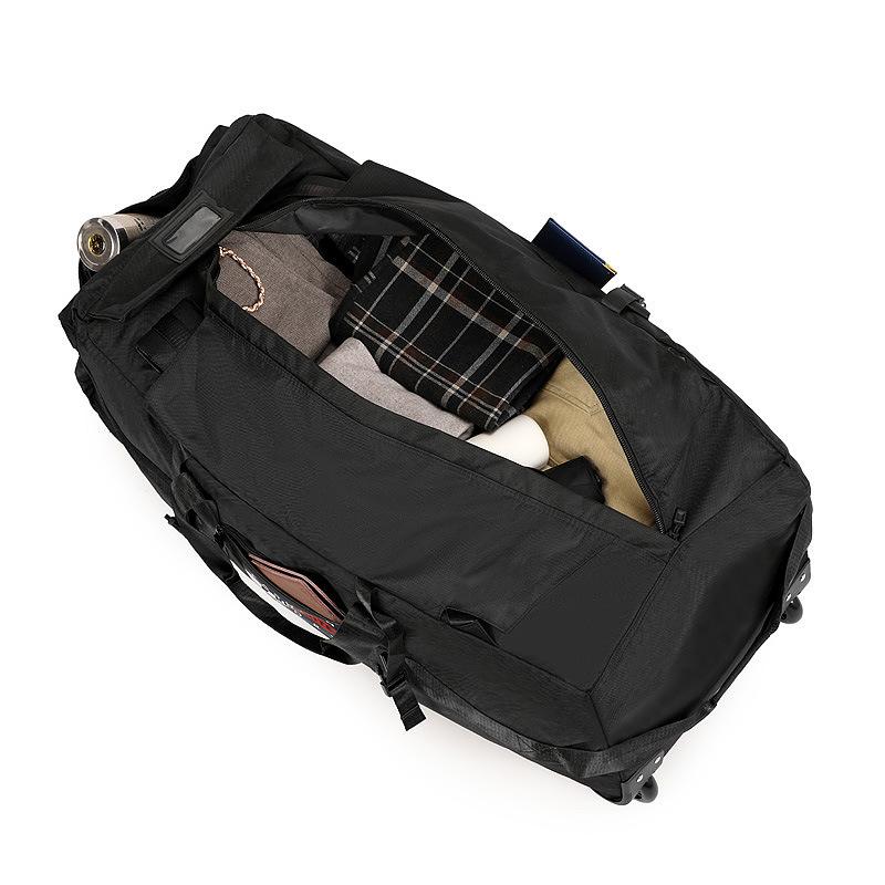 Borsa da Viaggio Super Capiente 85/95cm con Ruote, Traspirante, Impermeabile, Tessuto Oxford, Borsa da Bagaglio, Può Contenere Piumino, Portatile per il Tempo Libero, Pieghevole, Borsa da Campeggio