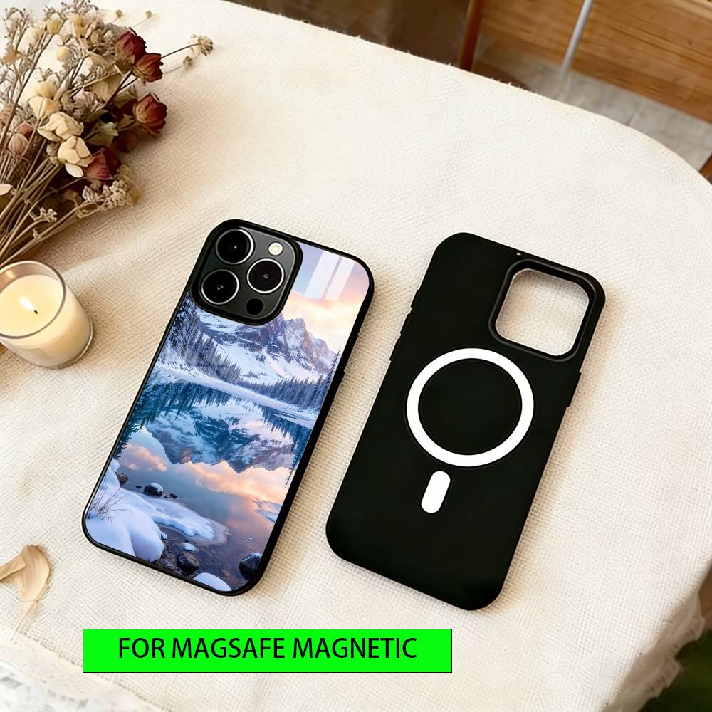 

Pristine Snowy Landscapes Phone Case For iPhone17,16,15,14,13,12,11 Plus,Pro Magnetic with Magsafe Wireless Charging iPhone12mini