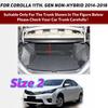 Full Coverage Trunk Mat For Toyota Corolla Non-hybrid 11th. Gen 2014-2018 17 16 15 Anti Dirty Leather Carpet Protective Pad