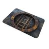 3D Optical Illusion Rug Endless Abyss Floor Mat Depth Manhole Entrance Rug Non-Slip Doormat for Bathroom Living Room Playroom Decoration