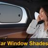 2pcs Cute Cartoon Pattern Car Side Window Sunshade UV Protection Heat Insulation Window Curtains Sun Visors