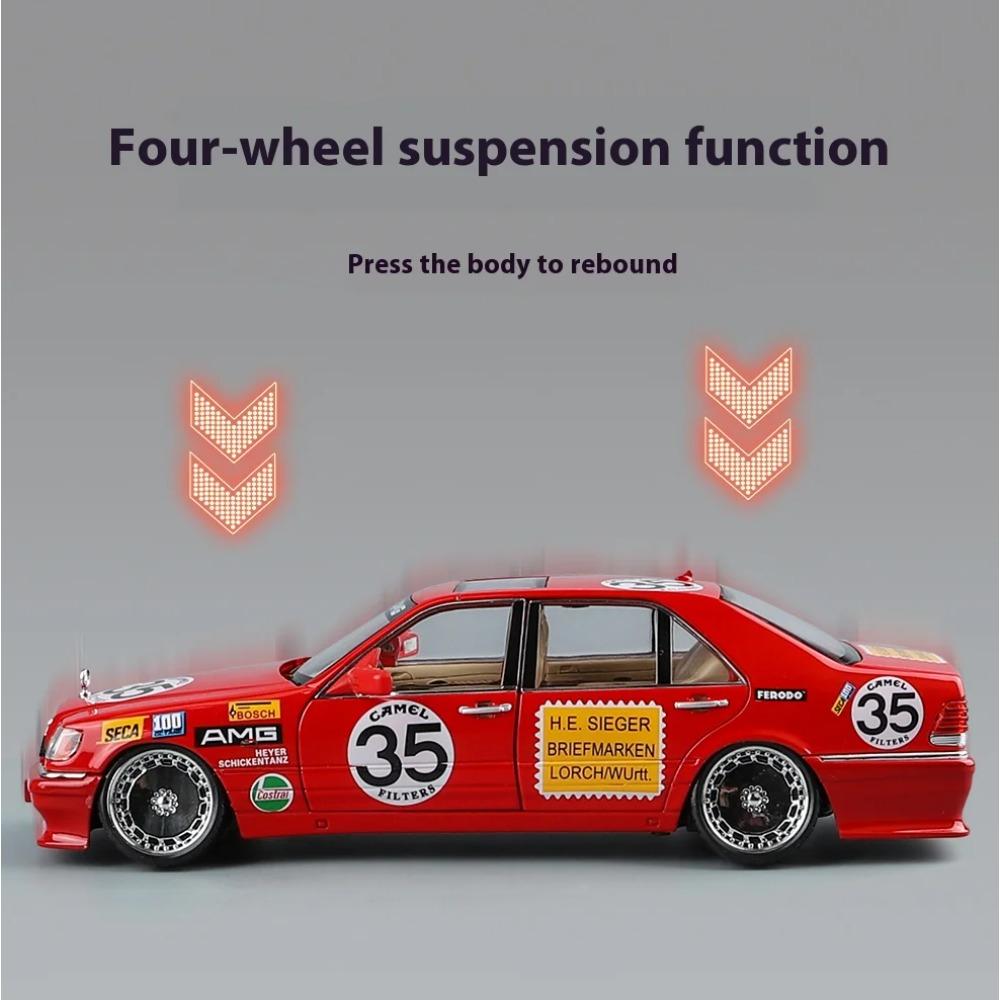 1/24 Scale Benz S W140 320SEL Modified Version Super Racing Car Alloy Metal Diecast Model Car Collecting Hobbies Ornaments