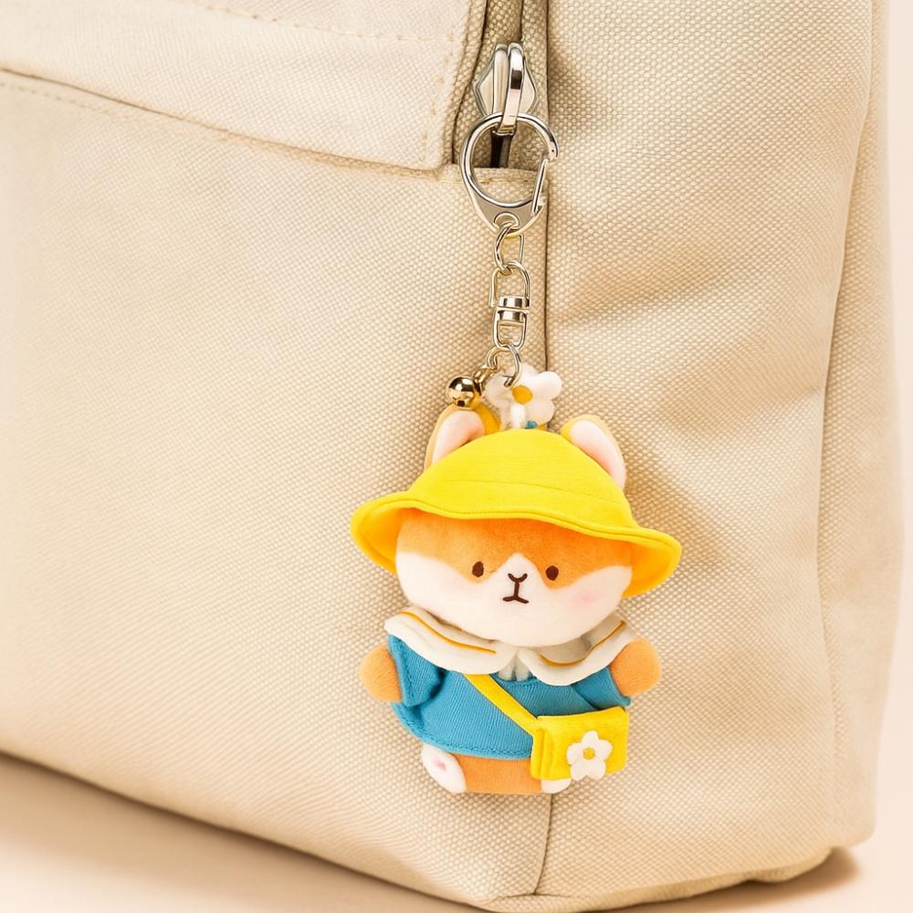 

Cavy Plush Dolls Keychain Cute Car Keyring Soft Guinea Pig Pendant Bestie синій