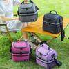 Double Layer Lunch Bag Insulated Cooler Bag Outdoor Picnic Thermal Bag Portable Bento Bag