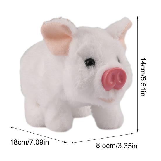 Yousheng Electric Plush Pig Toy with Lifelike Sound Movable Nose Interactive Walking Pig Plushie Toddlers Simulation Stuffed Animal Toy