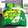 Leon FC Pattern Bedding Home Decoration Birthday Gift (1 * Duvet Cover + 2 * Pillowcase, Without Core)