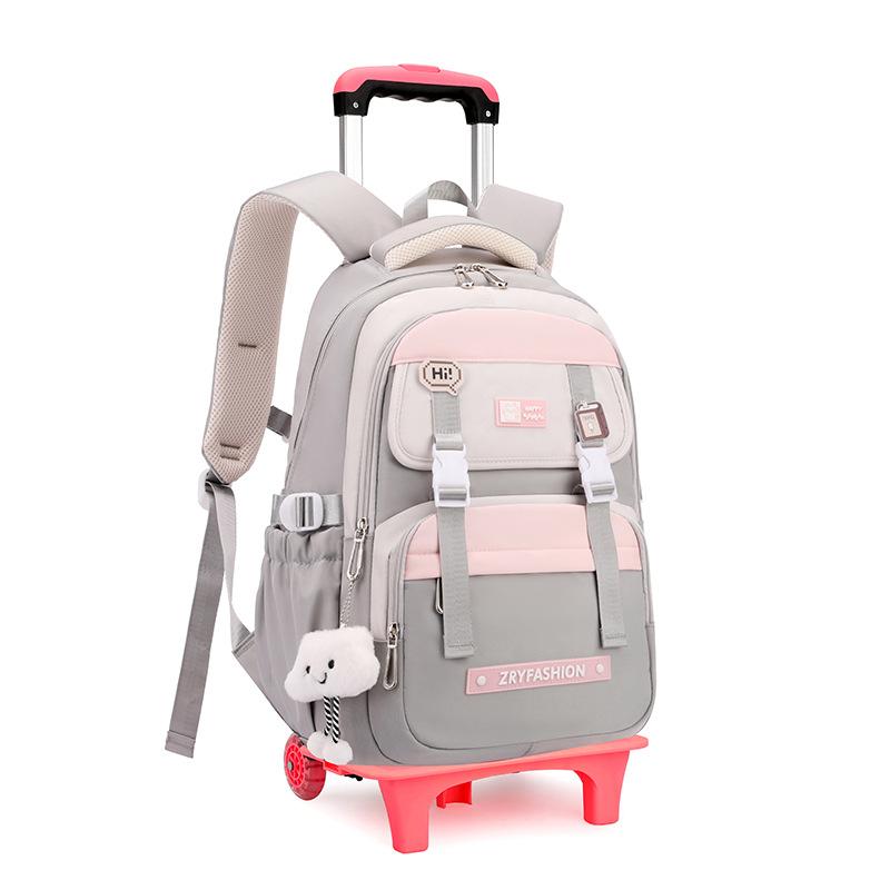 2 Wheels Travel Rolling Luggage Bag School Trolley Backpack For Boys Kid 'S Travel Backpack On Wheels School Backpacks Child