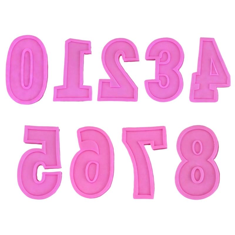 

Food Grade Silicone Number Molds 0-8 Digits Heat Resistant Fondant Baking Supplies For Family Kitchen And Dessert Making 1